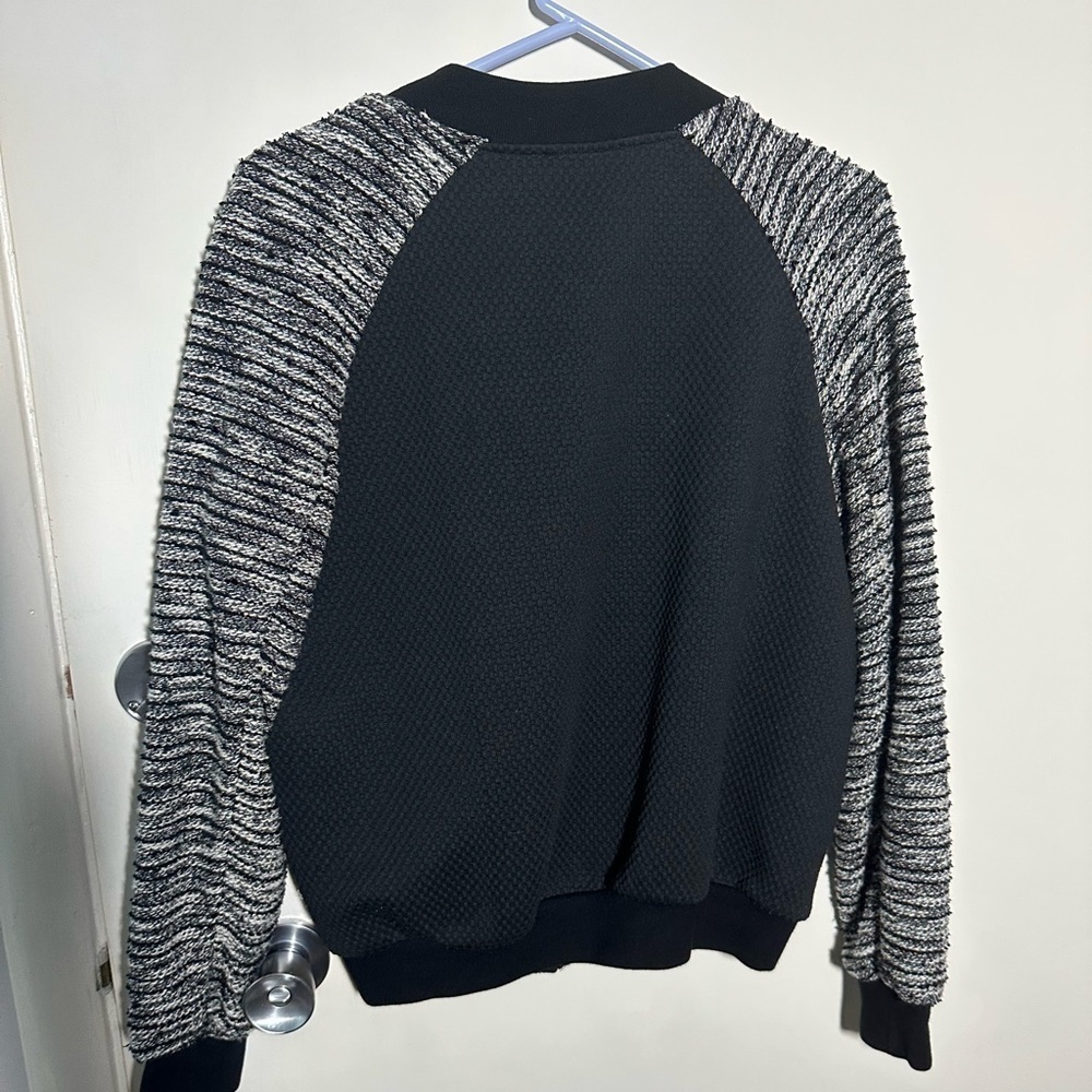 Aryn K Black and Gray Textured Jacket - Picture 3 of 6